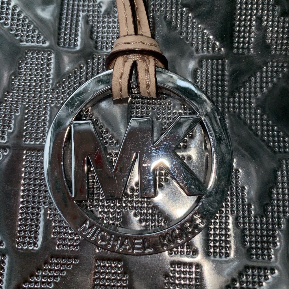 Michael Kors metallic patent tote